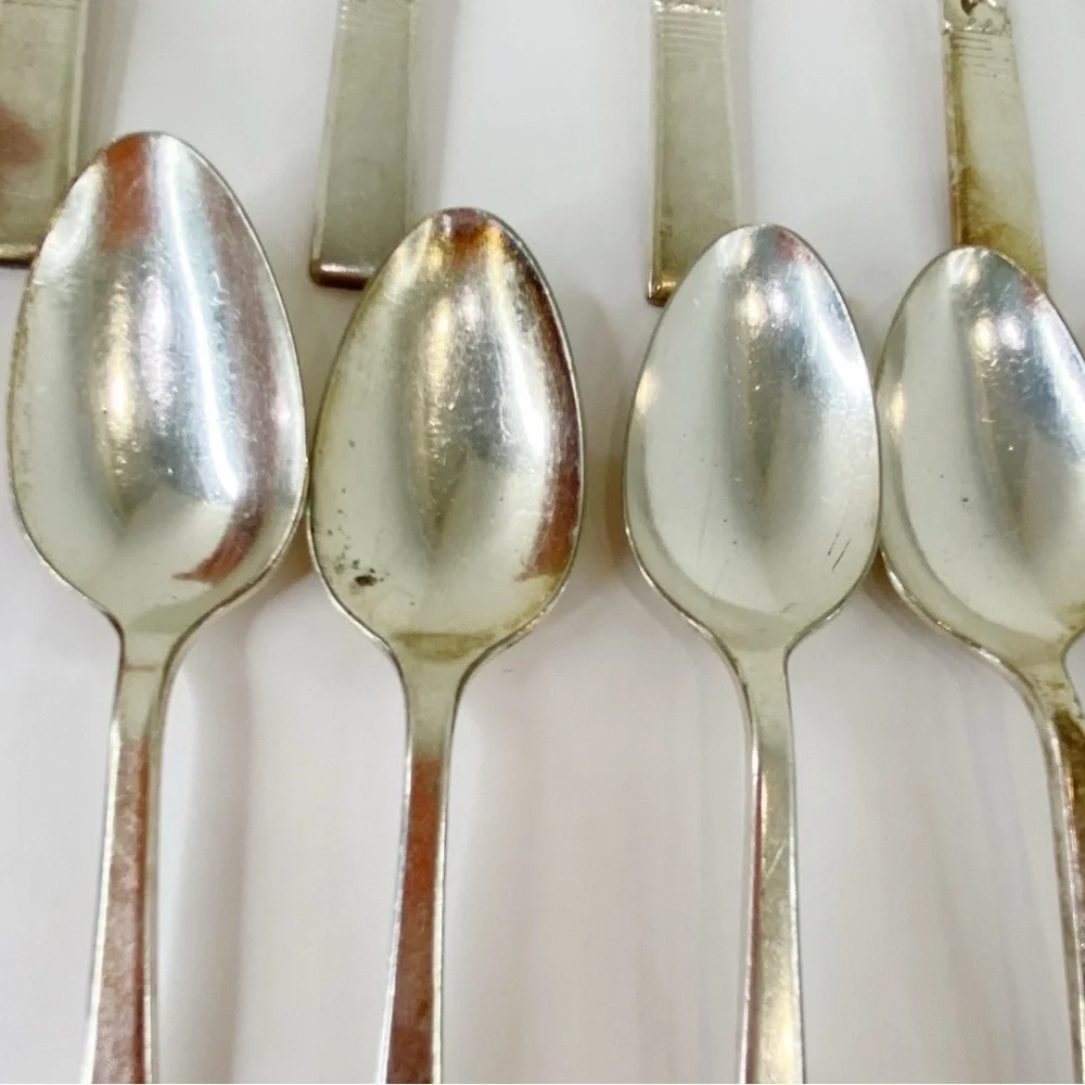 Oneida Community Silverplate 1948 Morning Star Spoons 6 TSP 7 TBSP 1 Spreader
